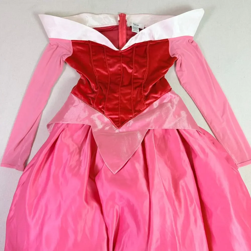 Disney Sleeping Beauty Princess Aurora Dress Adult Costume Medium Pink Cosplay - Picture 7 of 13